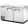 True - 59" Stainless Steel Back Bar Refrigerator w/ 2 Solid Swing Doors - TBB-2-S-HC