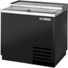 True - 36" Black Reach In Bottle Cooler w/ 1 Solid Slide Lid - TD-36-12-HC