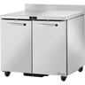 True - Spec Series 36" Stainless Steel Worktop Refrigerator w/ 2 Solid Swing Doors - TWT-36-HC-SPEC3