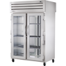 True - Spec Series 52" Stainless Steel Pass Thru Heated Cabinet w/ Glass Front/Solid Rear Doors - STR2HPT-2G-2S