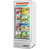 True - 25" White Merchandiser Freezer w/ 1 Swing Glass Door - GDM-12F-HC-TSL01