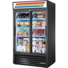 True - 47" Black Refrigerated Merchandiser w/ 2 Glass Sliding Doors - GDM-41-HC-LD