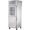 True - Spec Series 27" Stainless Steel Pass-Thru Refrigerator w/ Half Solid/Glass Front & 1 Glass Back Door - STA1RPT-1HG/1HS-1G-HC