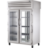 True - Spec Series 52" Stainless Steel Pass-Thru Refrigerator w/ Glass Doors - STG2RPT-2G-2G-HC