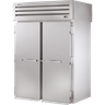 True - Spec Series 68" Stainless Steel Roll-Thru Refrigerator w/ Solid Swing Doors - STA2RRT-2S-2S
