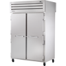 True - Spec Series 52" Pass-Thru Stainless Steel Refrigerator w/ Solid Front & Glass Back Swing Doors - STG2RPT-2S-2G-HC