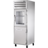 True - Spec Series 27.5" Stainless Steel Refrigerator w/ Glass/Solid Half Swing Doors - STA1R-1HG/1HS-HC