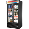 True - 39.5" Black Refrigerated Merchandiser w/ Glass Sliding Doors - GDM-33-HC-LD