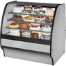 True - 48" Stainless Steel Curved Glass Refrigerated Display Case w/ Stainless Interior - TGM-R-48-SC/SC-S-S