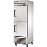 True - T-Series 27" Stainless Steel Refrigerator w/ 2 Solid Half Doors - T-23-2-HC