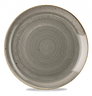 Churchill - Stonecast 12.75" Peppercorn Grey  Round Coupe  Plate - 6/Case