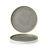 Churchill - Stonecast 8.25" Peppercorn Grey  Round Walled  Plate - 6/Case