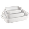 Staub - White 3 Pc Rectangular Baking Dish Set
