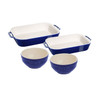 Staub -Dark Blue  4 Pc Bake and Bowl Set