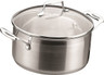 Scanpan - 4.8L Impact Dutch Oven with Glass Lid - 18/10 Stainless, Induction Ready, Made in Denmark