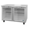 Hoshizaki - 48" Stainless Steel Undercounter Refrigerator w/ 2 Glass Doors - UR48B-GLP01