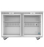 Hoshizaki - 48" Stainless Steel Undercounter Refrigerator w/ 2 Glass Doors - UR48B-GLP01