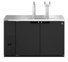 Hoshizaki - 59" Black Refrigerated Beer Dispenser w/ 3 Taps & 2 Solid Swing Doors - DD59