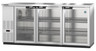 Hoshizaki - 80" Stainless Steel Back Bar Refrigerator w/ 3 Glass Swing Doors - BB80-G-S