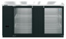 Hoshizaki - 69.5" Black Back Bar Refrigerator w/ 2 Glass Swing Doors - BB69-G