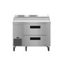 Hoshizaki - Steelheart 46" Pizza Prep Table w/2 Drawers & 6 Pans - PR46B-D2