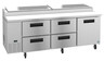 Hoshizaki - Steelheart 93" Pizza Prep Table w/ 1 Door / 4 Drawers & 12 Pans - PR93A-D4