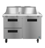 Hoshizaki - Steelheart 48" Mega Top Refrigerated Prep Table w/ 1 Door / 2 Drawers & 18 Pans - SR48B-18MD2