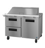 Hoshizaki - Steelheart 48" Mega Top Refrigerated Prep Table w/ 1 Door / 2 Drawers & 18 Pans - SR48B-18MD2