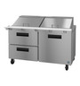 Hoshizaki - Steelheart 60" Mega Top Refrigerated Prep Table w/ 1 Door / 2 Drawers & 24 Pans - SR60B-24MD2