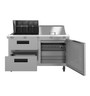 Hoshizaki - Steelheart 60" Mega Top Refrigerated Prep Table w/ 1 Door / 2 Drawers & 24 Pans - SR60B-24MD2
