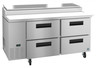 Hoshizaki - Steelheart 67" Pizza Prep Table w/ 4 Drawers & 9 Pans - PR67A-D4