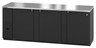Hoshizaki - 95.5" Black Back Bar Refrigerator w/ 3 Solid Swing Doors - BB95