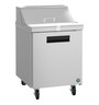 Hoshizaki - Steelheart 27" Sandwich Top Refrigerated Prep Table w/ 1 Door & 8 Pans - SR27B-8