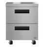 Hoshizaki - Steelheart 27" Undercounter Refrigerator w/ 2 Drawers - UR27B-D2