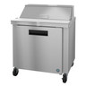 Hoshizaki - Steelheart 36" Sandwich Top Refrigerated Prep Table w/ 1 Door & 10 Pans - SR36B-10
