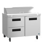 Hoshizaki - Steelheart 48" Sandwich Top Refrigerated Prep Table w/ 1 Door / 2 Drawers & 12 Pans - SR48B-12D2