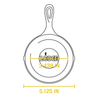 Lodge - 5" Pre-Seasoned Cast Iron Skillet