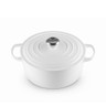 Le Creuset - 5.3 L (5.5 QT) White French Round Dutch Oven, French Made, Enamelled Cast Iron