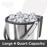 OGGI - 4 QT Double Wall Ice Bucket With Scoop and Flip Top Lid