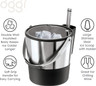 OGGI - 4 QT Double Wall Ice Bucket With Scoop and Flip Top Lid