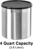 OGGI -4Qt Jumbo Stainless Steel Grease Can With Strainer