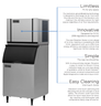 Ice-O-Matic - 896 Lbs Elevation Series Full Cube Water Cooled Ice Maker - CIM0836FW