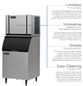 Ice-O-Matic - 968 Lbs Elevation Series Half Cube Remote Cooled Ice Maker - CIM1136HR
