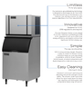 Ice-O-Matic - 1560 Lbs Elevation Series Full Cube Water Cooled Ice Maker - CIM1446FW
