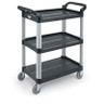 Williams- Small Black 3 Shelf Utility Cart 100 LB