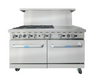 Atosa - 60" Natural Gas Range w/ Open Burners & Right Griddle - AGR-6B24GR-NG