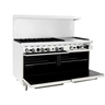 Atosa - 60" Natural Gas Range w/ Open Burners & Right Griddle - AGR-6B24GR-NG