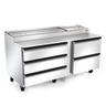 SilverKing - 72" Refrigerated Prep Table w/ Tri-Fold Lids - SKPZ72-EDUS3