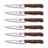 Victorinox - 6 Piece Steak Knife Set w/ Serrated Spear Tips, Rosewood