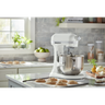 KitchenAid - 7 Qt White Stand Mixer With Stainless Steel Accessories